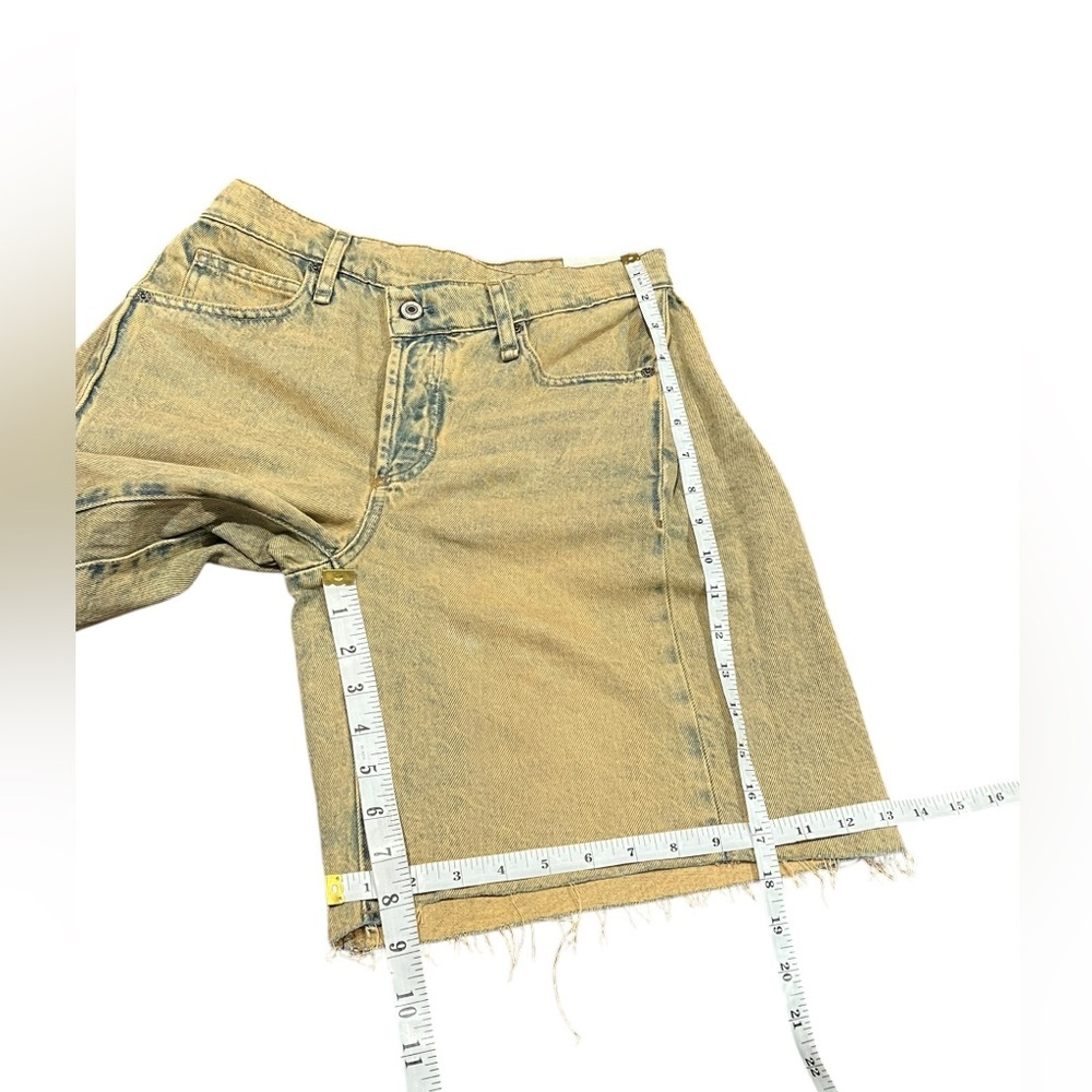 Free People We The Free Boomerang Womens Long Shorts High rise Raw Hem Size 24 - Picture 10 of 16
